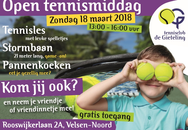 Open tennismiddag TC de Gieteling 18 maart